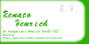 renato hemrich business card